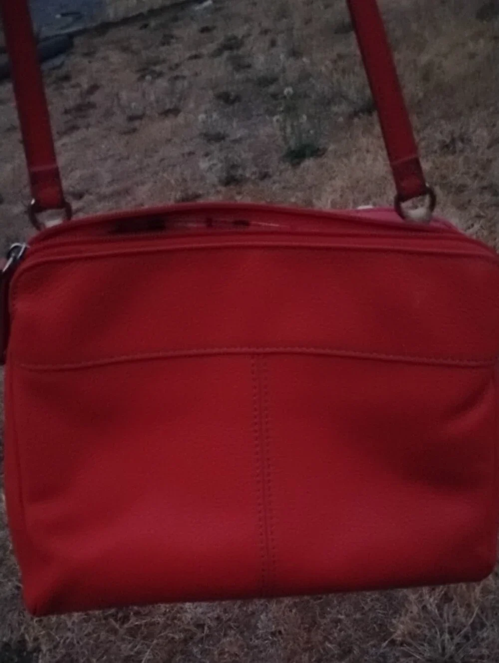 Tignanello Red Crossbody Bag